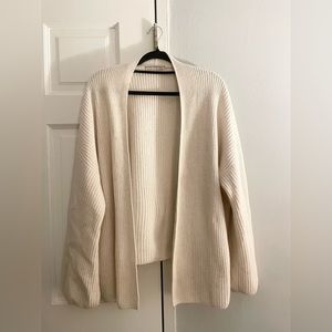 Everlane Cream wool cotton blend cardigan